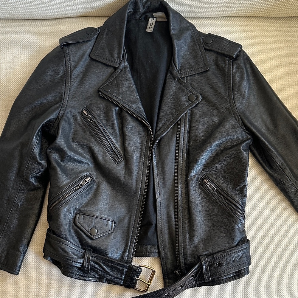 Genuine Leather Moto Jacket
